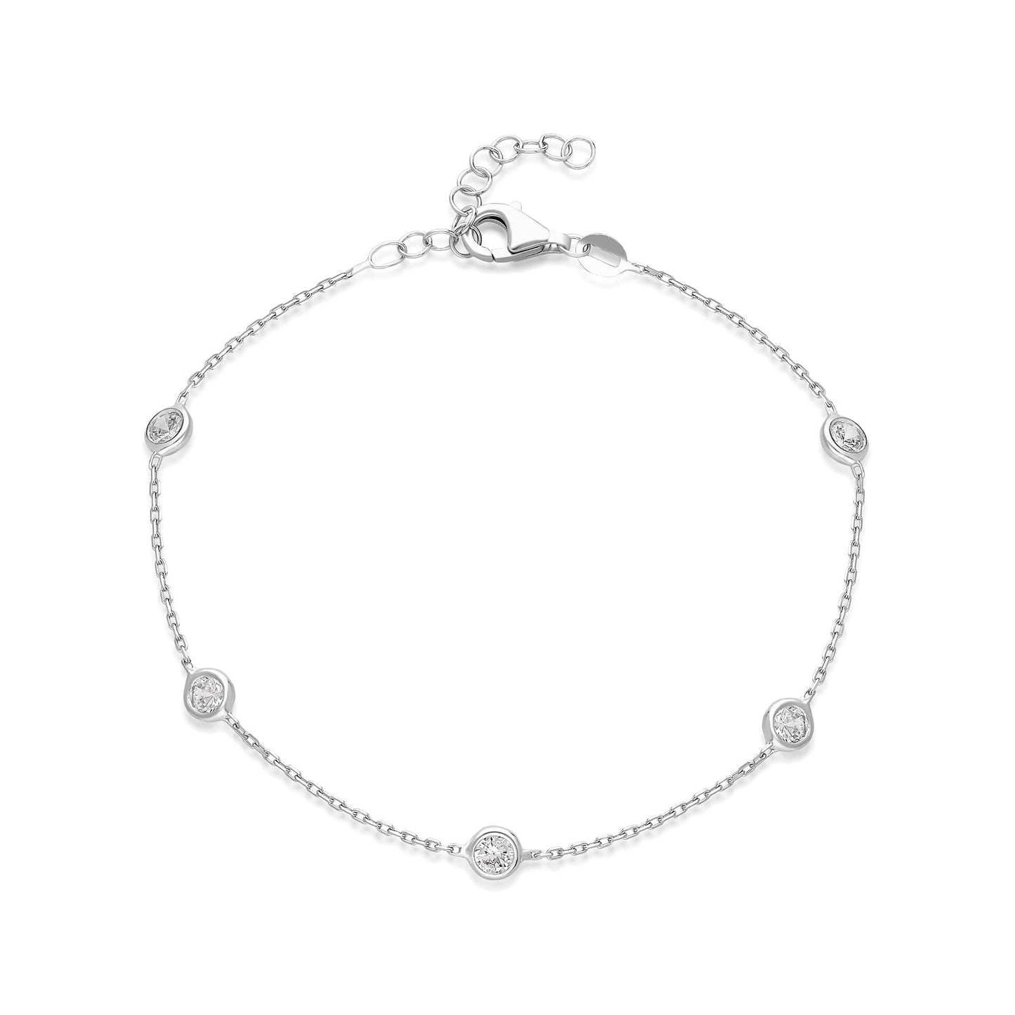 Signature Zircon Adjustable Bracelet GJB027 925 sterling silver wholesale jewelry