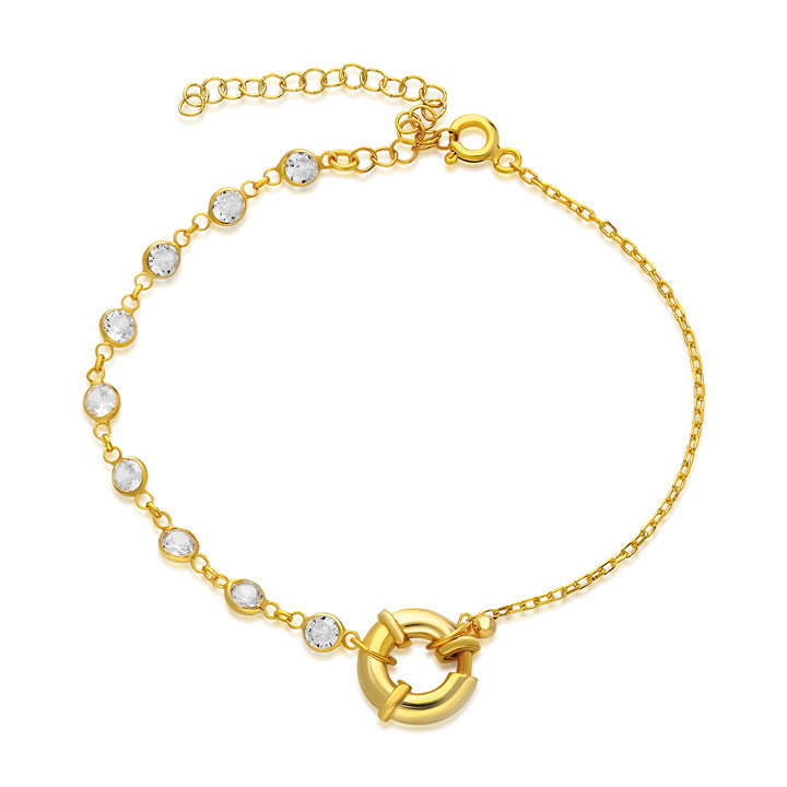 Polished Motif Link Bracelet GJB040 925 sterling silver wholesale jewelry