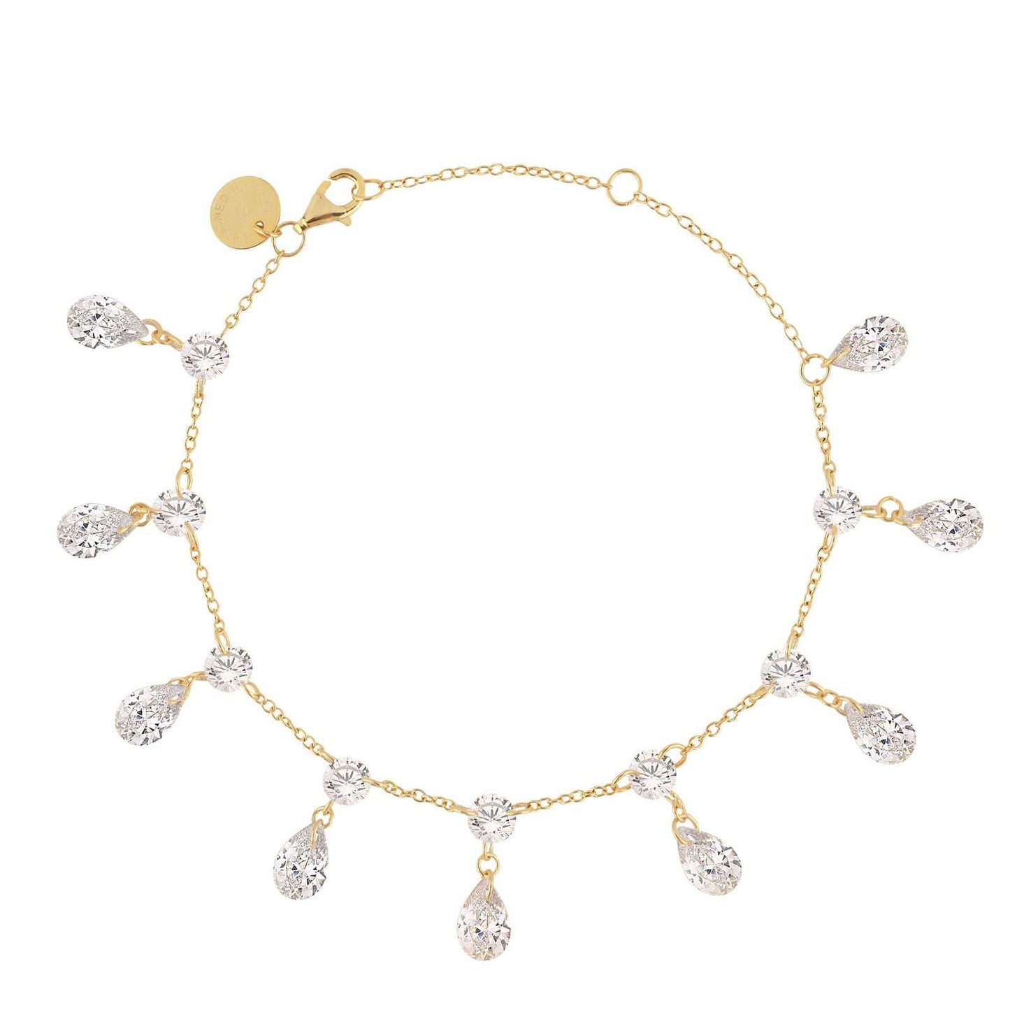 Signature Textured Charm Bracelet GJB069 925 sterling silver wholesale jewelry