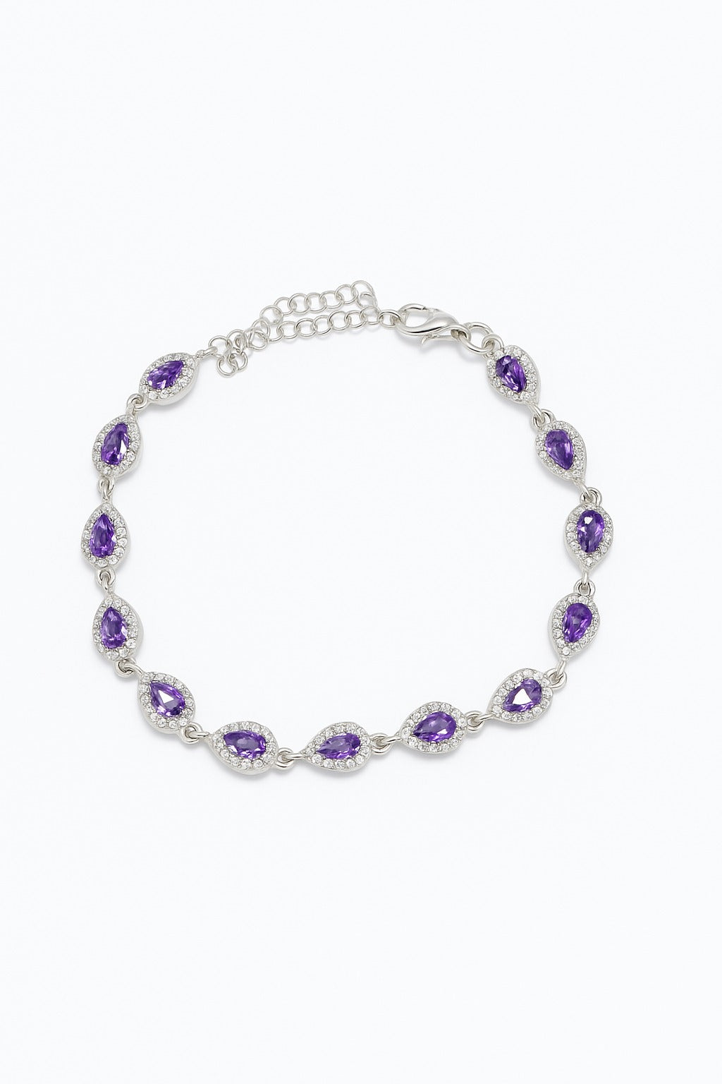 Polished Pavé Link Bracelet GJB098 925 sterling silver wholesale jewelry