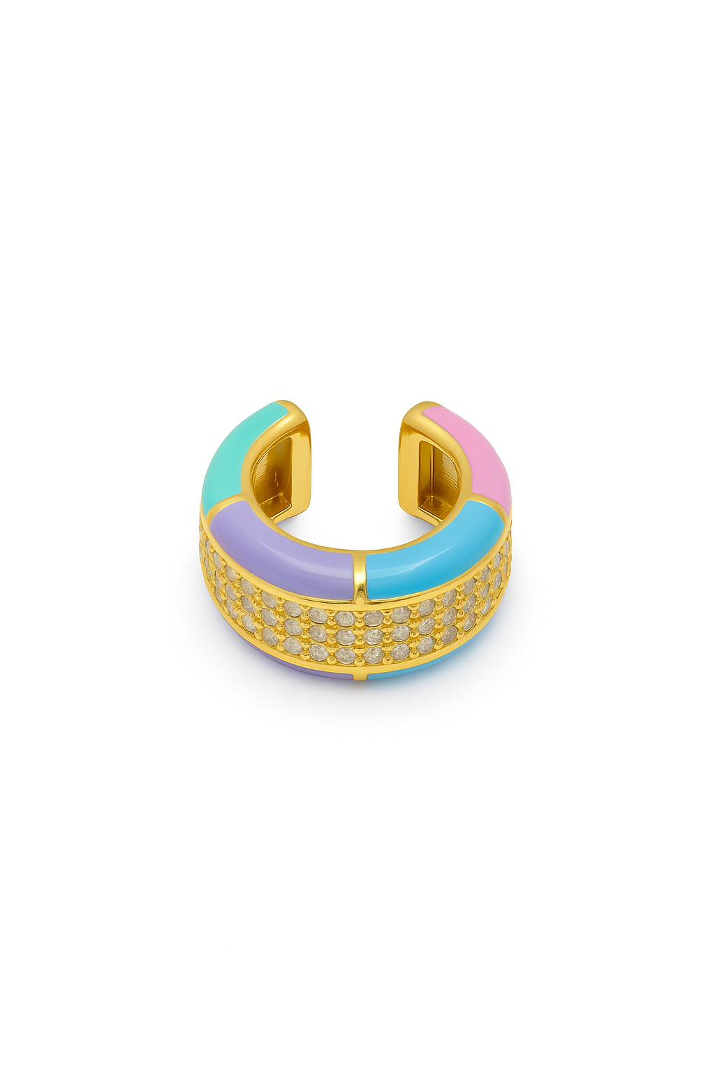 Essential Two-Tone Minimal Ear Cuff GJEAR015 925 sterling silver wholesale jewelry
