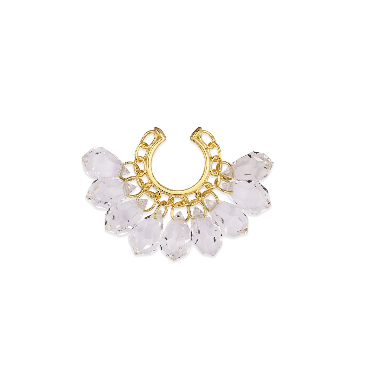 Sleek Polished Sculptural Ear Cuff GJEAR002 925 sterling silver wholesale jewelry