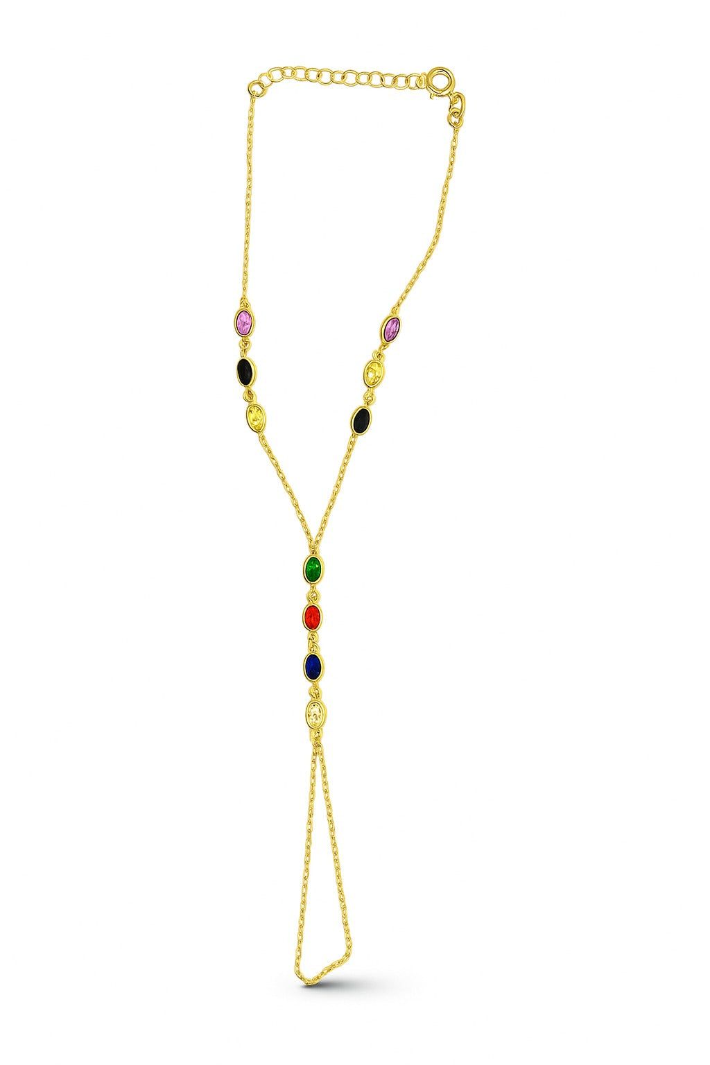 Chic Polished Zircon Hand Chain GJHJ006 925 sterling silver wholesale jewelry