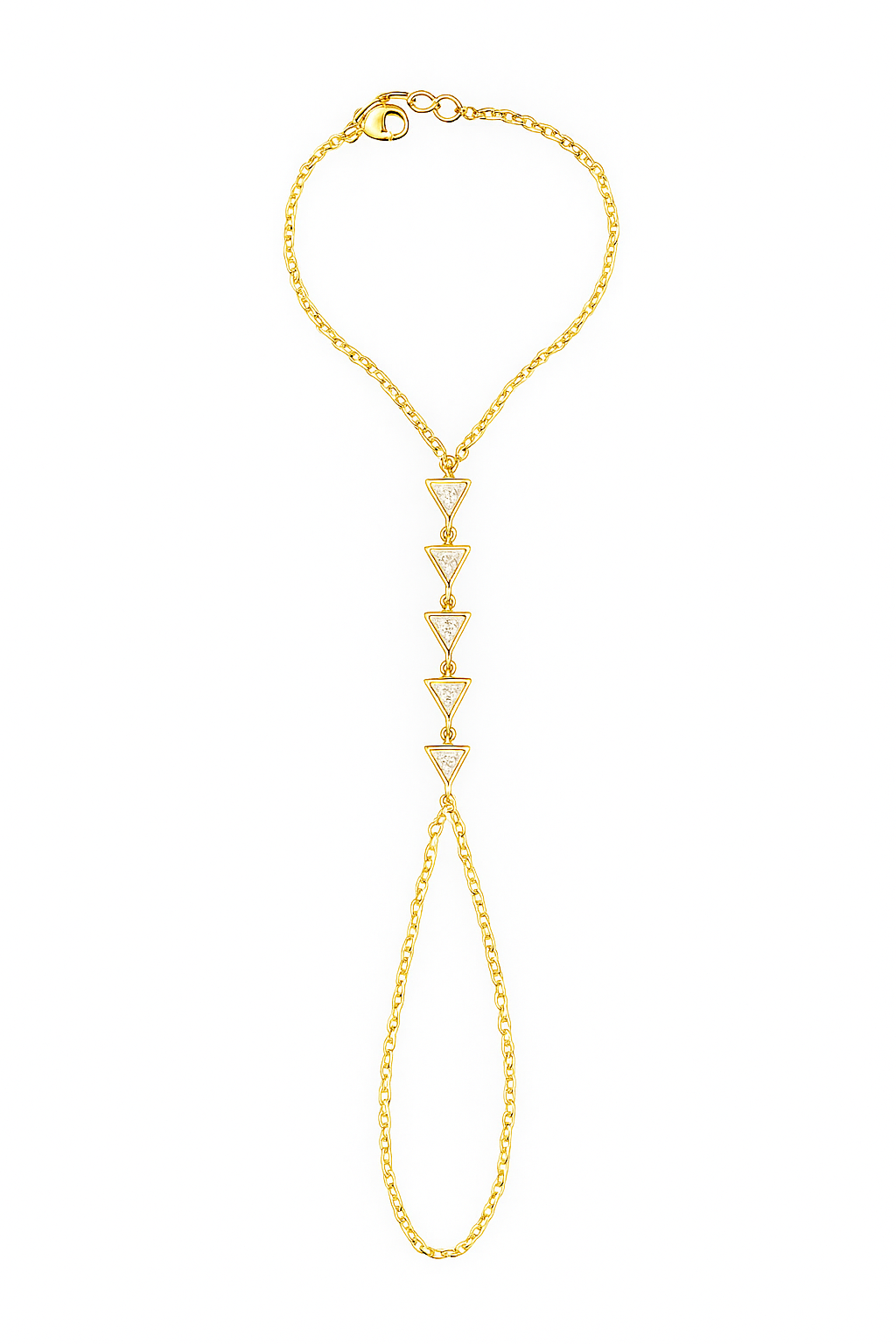 Elegant Twisted Pavé Hand Chain GJHJ009 925 sterling silver wholesale jewelry