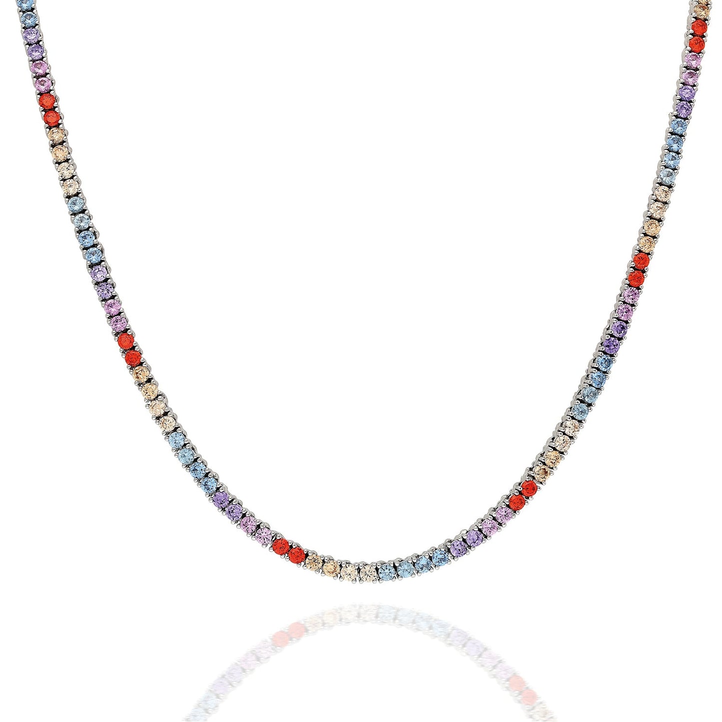 Radiant Motif Bezel Tennis Jewelry GJTN018 925 sterling silver wholesale jewelry