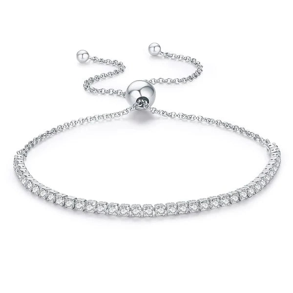 Graceful Curved Round-Cut Tennis Jewelry GJTN025 925 sterling silver wholesale jewelry