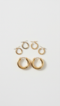 Gold-plated hoop earring multi-pack