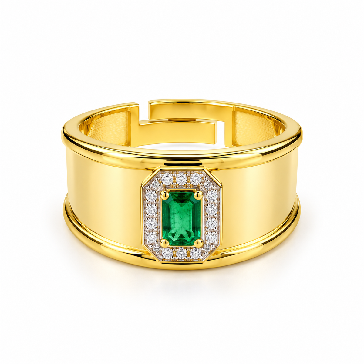 Green Baguette Stone Ring – GJR181