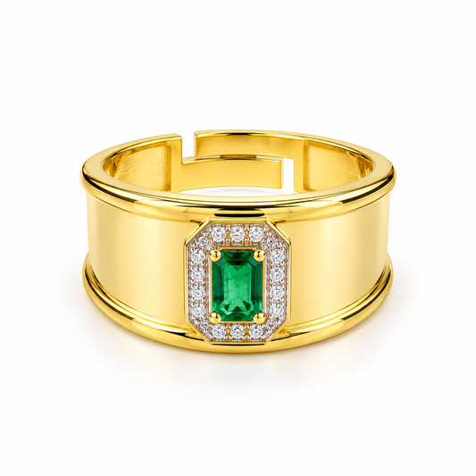 Green Baguette Stone Ring – GJR181