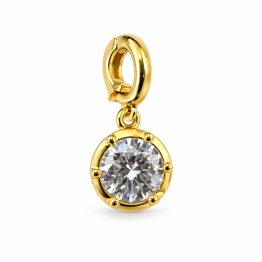 Round Stone Charm - GJC01