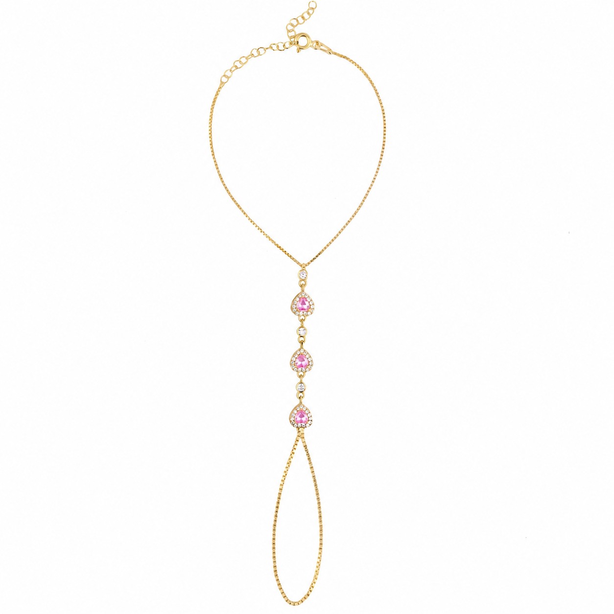 Rosa Herzstein-Armband – GJHJ044