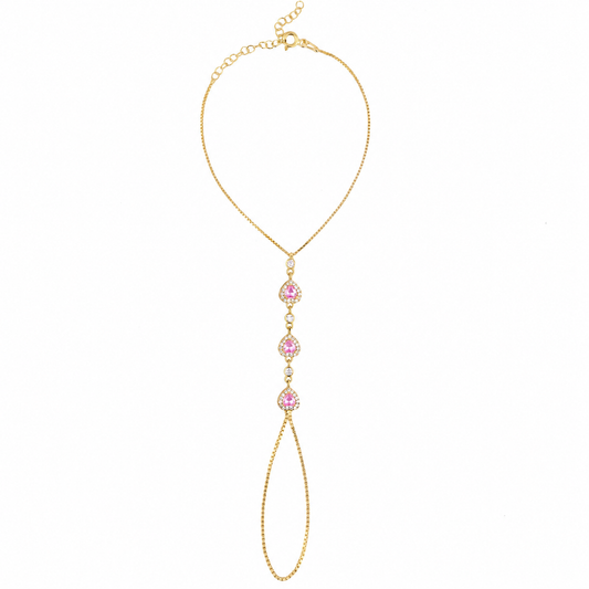 Rosa Herzstein-Armband – GJHJ044