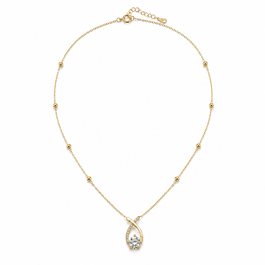 Luminous Loop Zircon Necklace – GJN0458