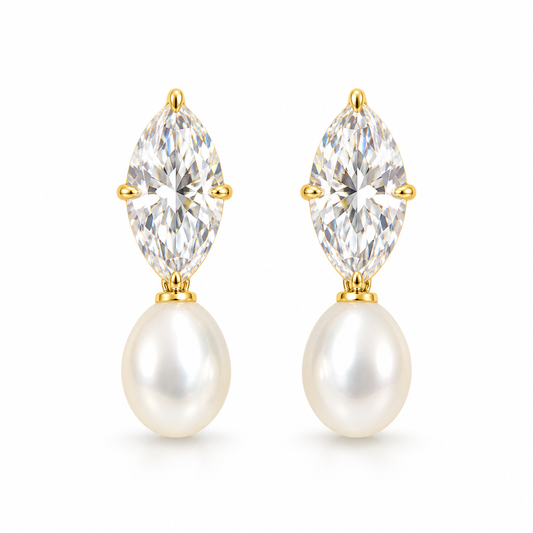 Marquise Pearl Earrings – GJE216