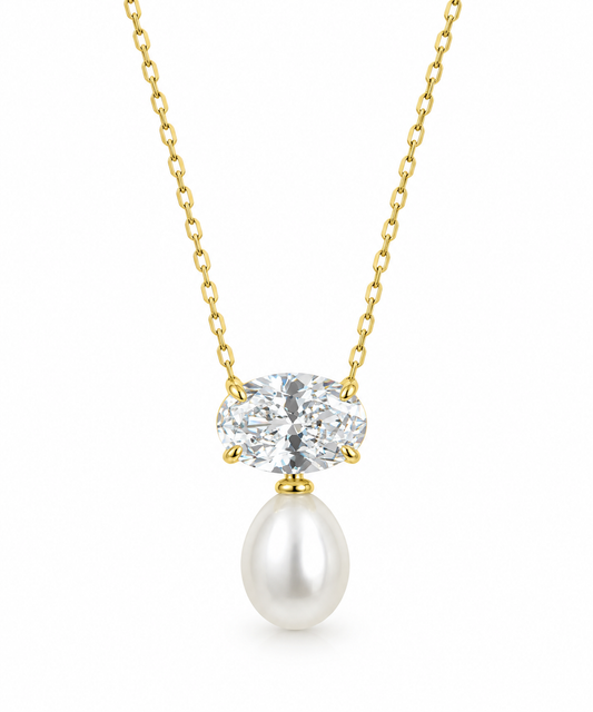 Oval Pearl Necklace – GJN0459