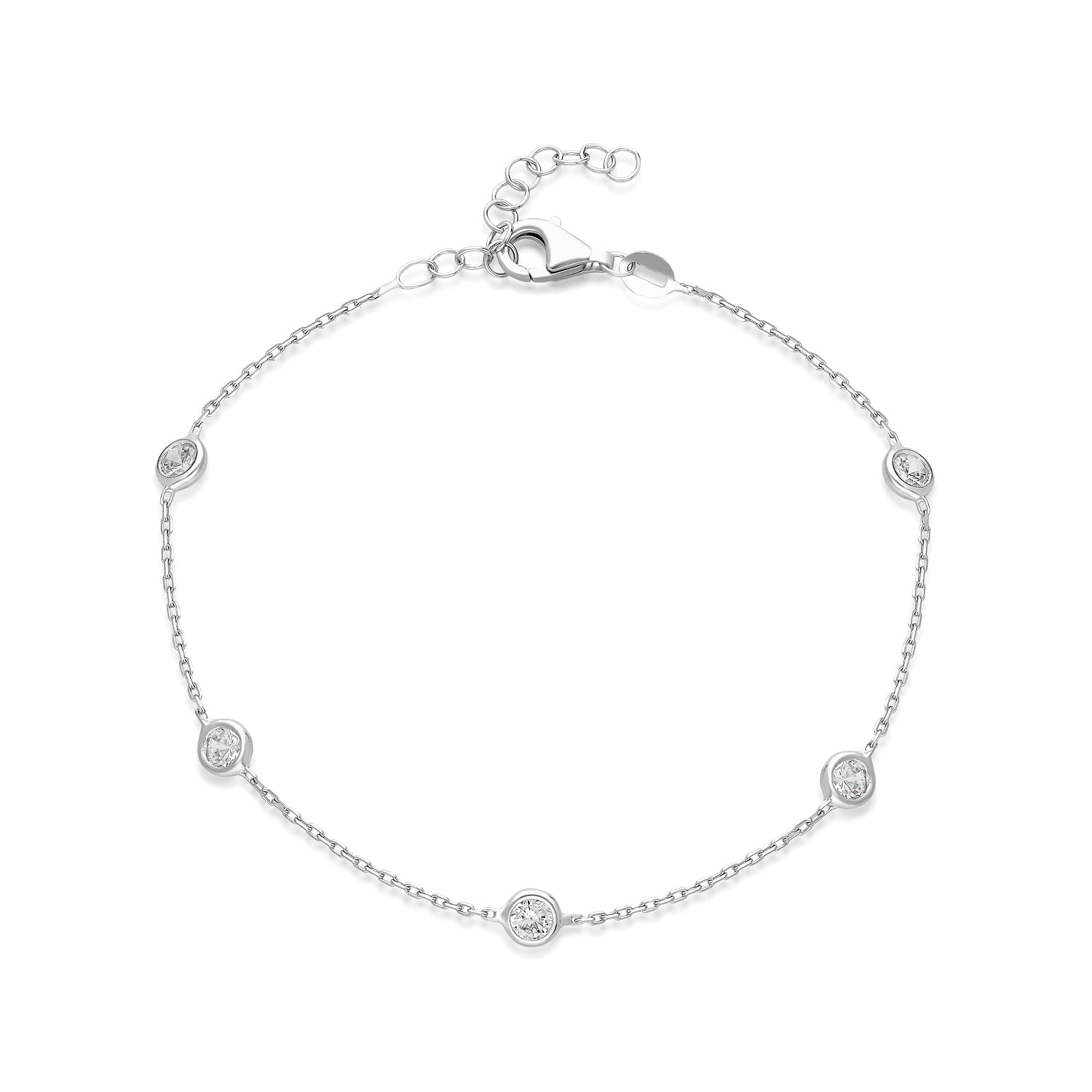 Signature Zircon Adjustable Bracelet GJB027 925 sterling silver wholesale jewelry
