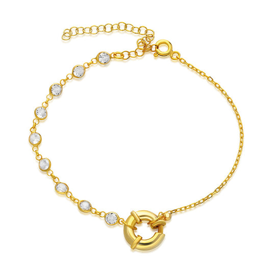 Polished Motif Link Bracelet GJB040 925 sterling silver wholesale jewelry