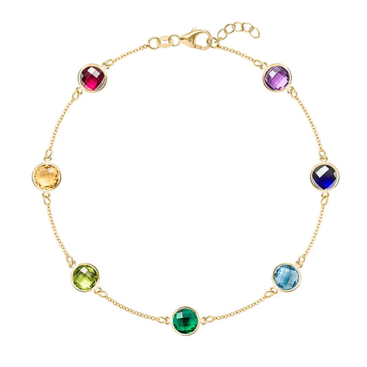 Sculptural Geometric Charm Bracelet GJB045 925 sterling silver wholesale jewelry