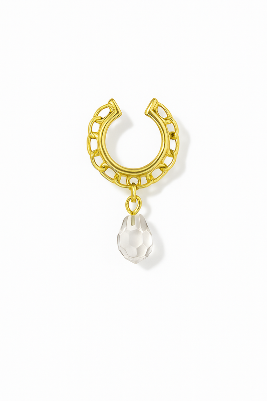 Contemporary Pavé Double-Row Ear Cuff GJEAR012 925 sterling silver wholesale jewelry