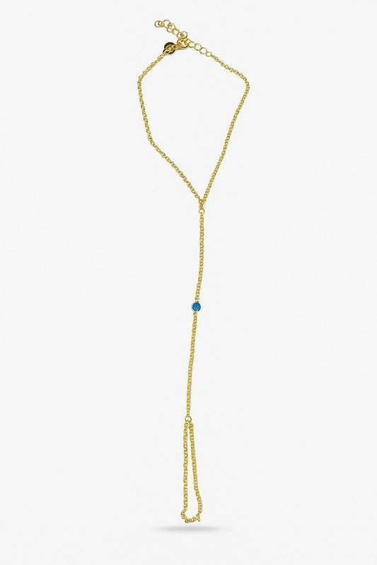 Minimalist Polished Pavé Hand Chain GJHJ029 925 sterling silver wholesale jewelry