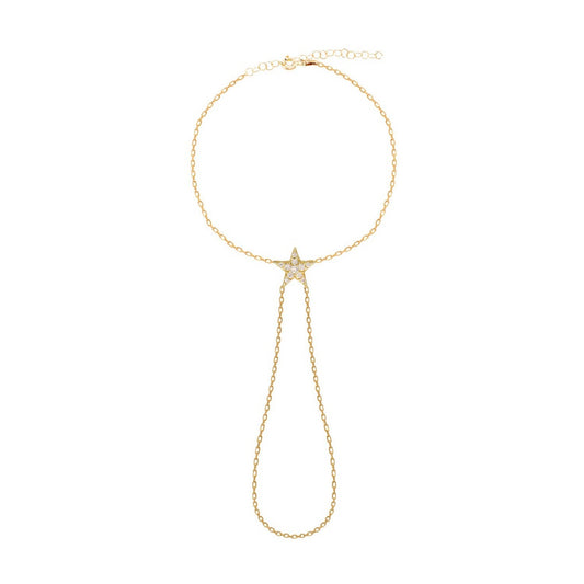 Refined Pavé Zircon Hand Chain GJHJ038 925 sterling silver wholesale jewelry