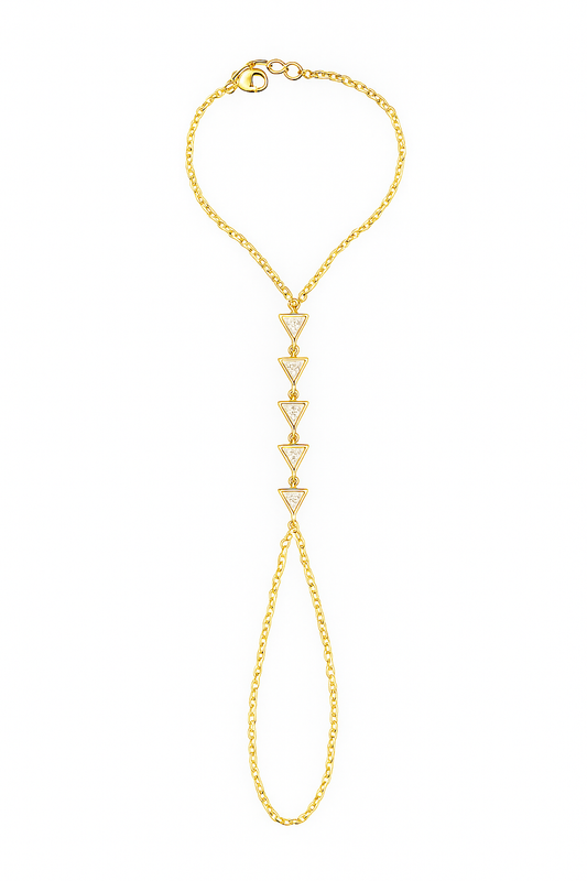 Elegant Twisted Pavé Hand Chain GJHJ009 925 sterling silver wholesale jewelry