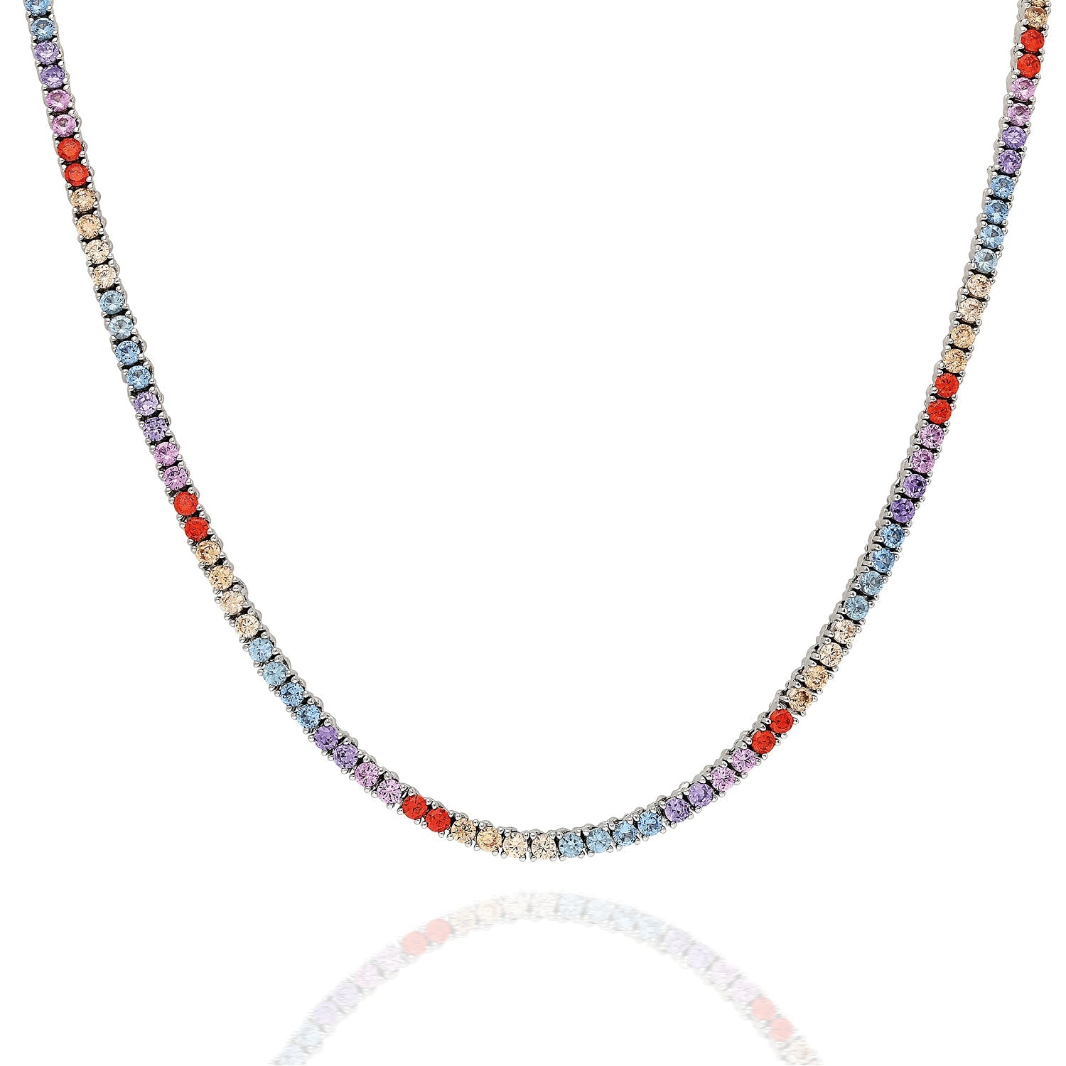 Radiant Motif Bezel Tennis Jewelry GJTN018 925 sterling silver wholesale jewelry