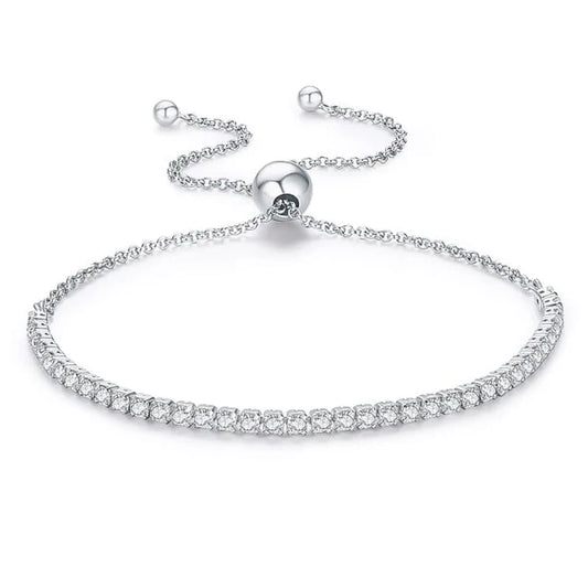 Graceful Curved Round-Cut Tennis Jewelry GJTN025 925 sterling silver wholesale jewelry